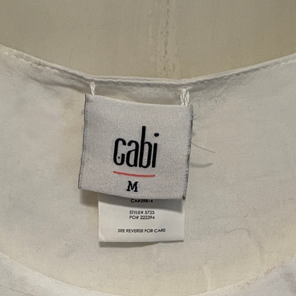 CAbi White Eyelet Flowy Layered Tank Top - Picture 4 of 8